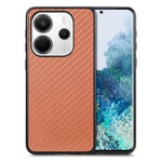For Xiaomi Redmi Note 14 5G Case Carbon Fiber Texture PU+PC+TPU Phone Back Cover