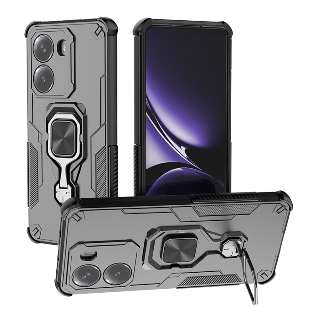 For Xiaomi Poco X7 Pro 5G  /  Redmi Turbo 4 5G Case Rotatable Ring Kickstand PC + TPU Shockproof Phone Cover