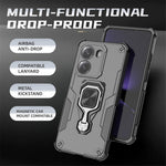 For Xiaomi Poco X7 Pro 5G  /  Redmi Turbo 4 5G Case Rotatable Ring Kickstand PC + TPU Shockproof Phone Cover
