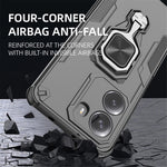 For Xiaomi Poco X7 Pro 5G  /  Redmi Turbo 4 5G Case Rotatable Ring Kickstand PC + TPU Shockproof Phone Cover
