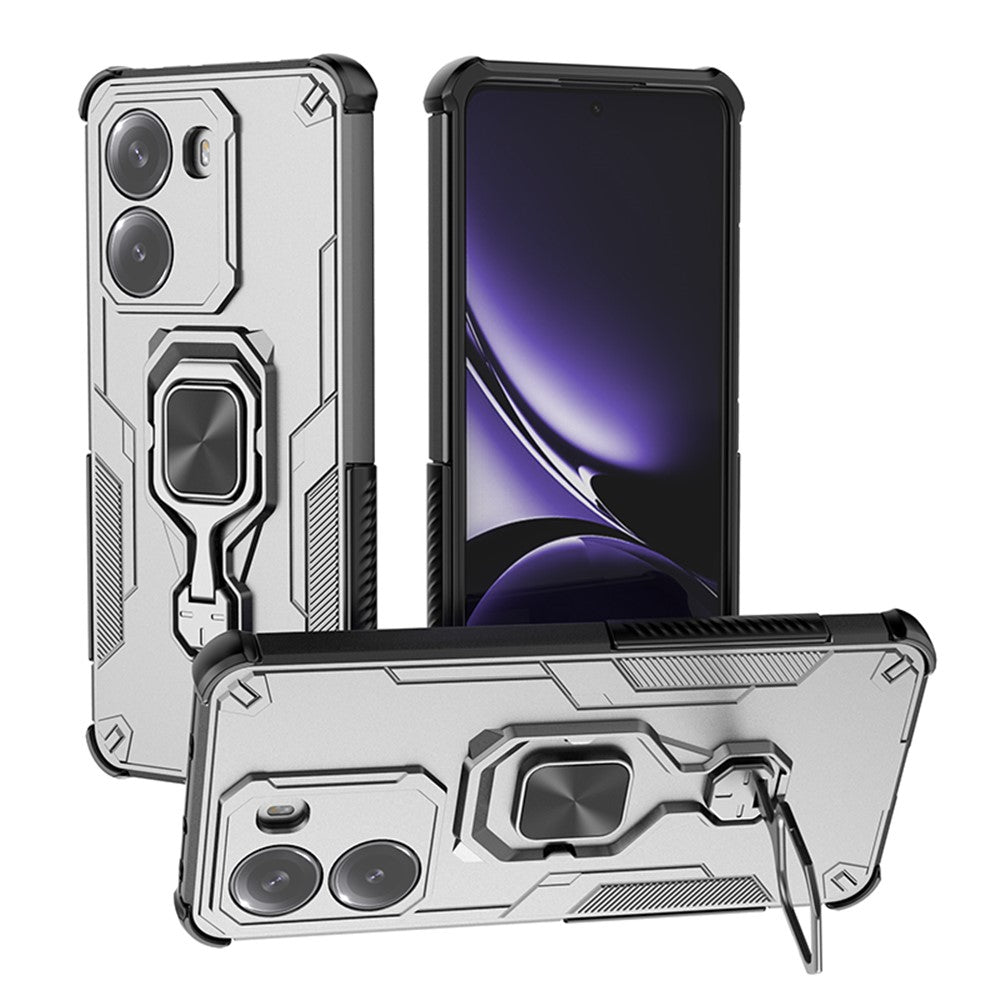 For Xiaomi Poco X7 Pro 5G  /  Redmi Turbo 4 5G Case Rotatable Ring Kickstand PC + TPU Shockproof Phone Cover