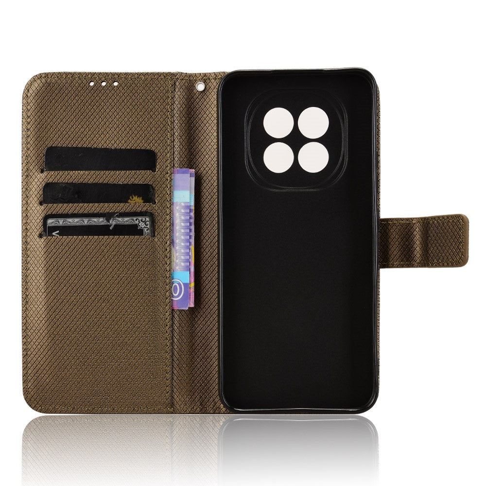 For Oppo F29 5G Case PU Leather Diamond Texture Wallet Phone Cover