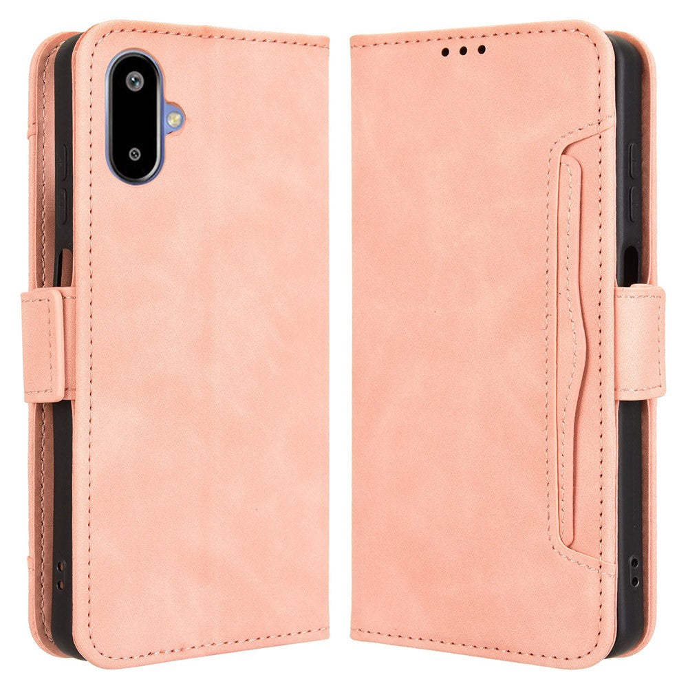 Til Samsung Galaxy F06 5G / M06 5G Læder Cover Telefon Pung Etui med Flere Kortlommer