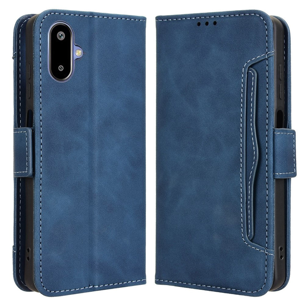 Til Samsung Galaxy F06 5G / M06 5G Læder Cover Telefon Pung Etui med Flere Kortlommer