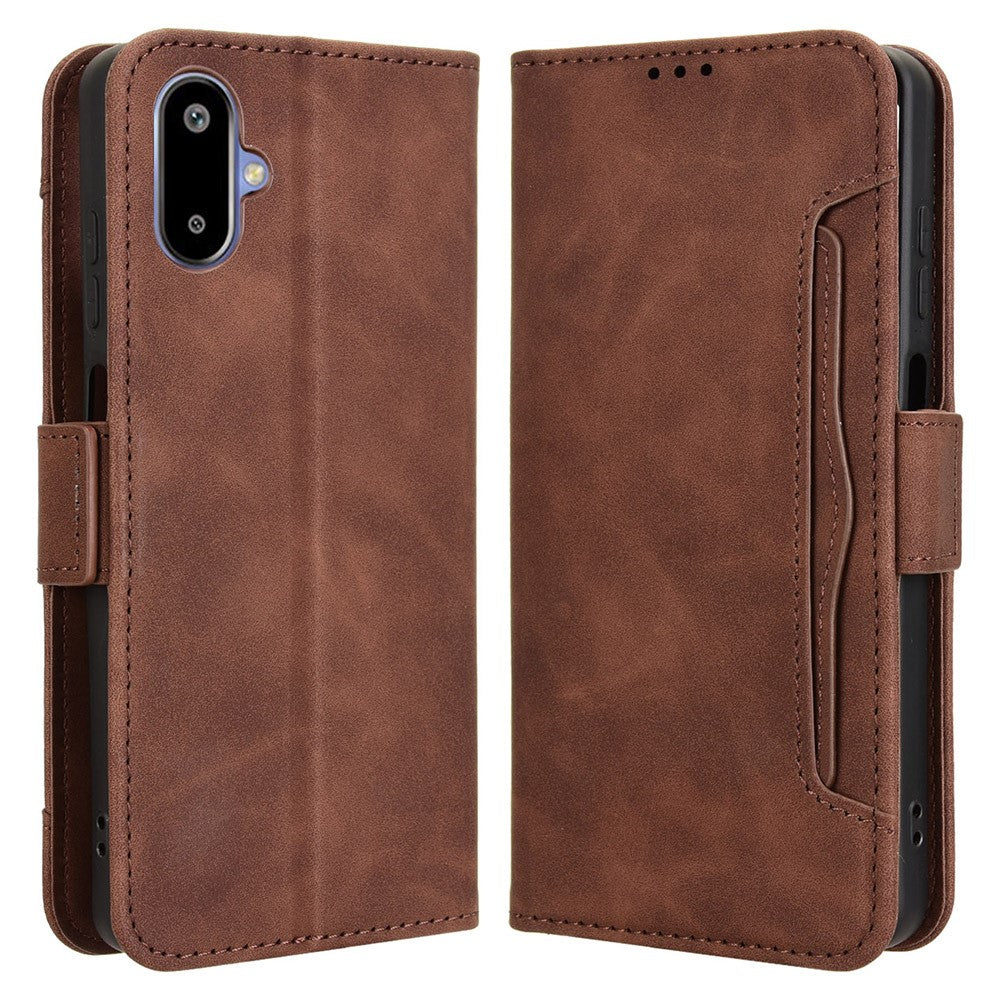 Til Samsung Galaxy F06 5G / M06 5G Læder Cover Telefon Pung Etui med Flere Kortlommer