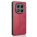 For Xiaomi Redmi Note 14 Pro 4G Case Cowhide Texture Leather + TPU + PC Phone Cover Stitching Line