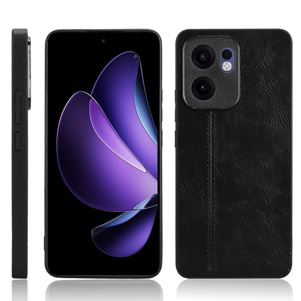 Oppo Reno13 F 5G (Reno 13 FS 5G) / 4G Skal Kohudstruktur Läder + TPU + PC mobilskal Sömnadslinje
