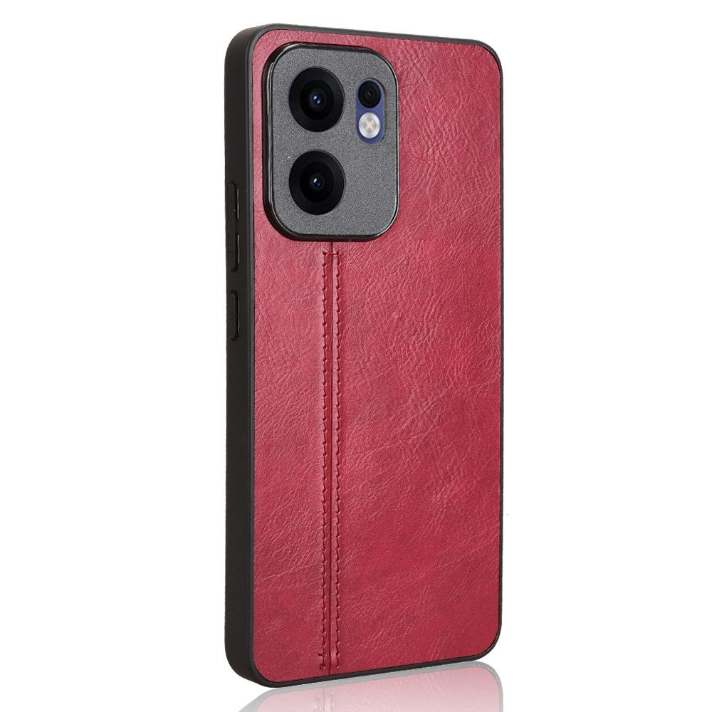 Oppo Reno13 F 5G (Reno 13 FS 5G) / 4G Skal Kohudstruktur Läder + TPU + PC mobilskal Sömnadslinje