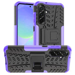 For Samsung Galaxy A36 5G Case PC+TPU Tyre Pattern Slim Phone Cover with Kickstand
