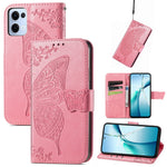 For Oppo Reno13 5G (Global) Case with Strap Butterfly Pattern PU Leather Wallet Phone Cover