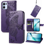 For Oppo Reno13 5G (Global) Case with Strap Butterfly Pattern PU Leather Wallet Phone Cover