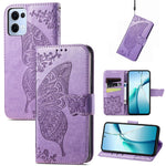 For Oppo Reno13 5G (Global) Case with Strap Butterfly Pattern PU Leather Wallet Phone Cover