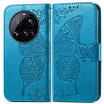 For Xiaomi 15 Ultra Case with Strap Butterfly Pattern PU Leather Wallet Phone Cover