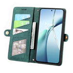 For Xiaomi 15 Ultra Zipper Wallet Case Geometry Lines Leather Phone Cover with Strap