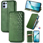For Oppo Reno13 5G (Global) Case Rhombus Imprint PU Leather Wallet Phone Cover