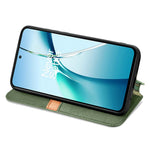 For Oppo Reno13 5G (Global) Case Rhombus Imprint PU Leather Wallet Phone Cover