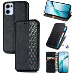 For Oppo Reno13 5G (Global) Case Rhombus Imprint PU Leather Wallet Phone Cover