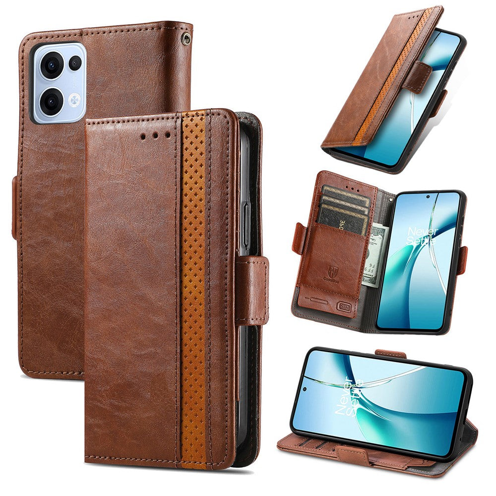 CASENEO For Oppo Reno13 5G (Global) Phone Cases  PU Leather Cover Stand with RFID Blocking Wallet