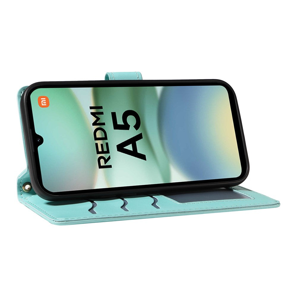 For Xiaomi Redmi A5 NFC (EU) (173.45mm) Wallet Case Rhombus Leather Phone Cover with Strap