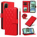 For Xiaomi Redmi A5 NFC (EU) (173.45mm) Wallet Case Rhombus Leather Phone Cover with Strap