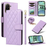 For Xiaomi Redmi A5 NFC (EU) (173.45mm) Wallet Case Rhombus Leather Phone Cover with Strap