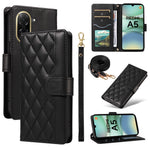 For Xiaomi Redmi A5 NFC (EU) (173.45mm) Wallet Case Rhombus Leather Phone Cover with Strap