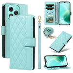 For Honor 400 Lite 5G Wallet Case Rhombus Leather Phone Cover with Strap