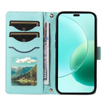 For Honor 400 Lite 5G Wallet Case Rhombus Leather Phone Cover with Strap