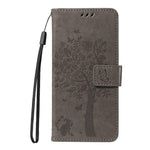 For Xiaomi Redmi A5 NFC (EU) (173.45mm) Phone Case with Stand Cat Tree Pattern Leather Wallet Mobile Cover
