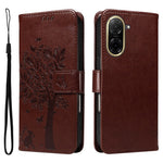 For Xiaomi Redmi A5 NFC (EU) (173.45mm) Phone Case with Stand Cat Tree Pattern Leather Wallet Mobile Cover