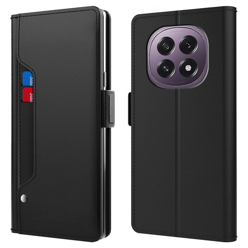 Oppo F29 5G Fodral Stativ PU Läder mobilfodral Korthållare Spegel