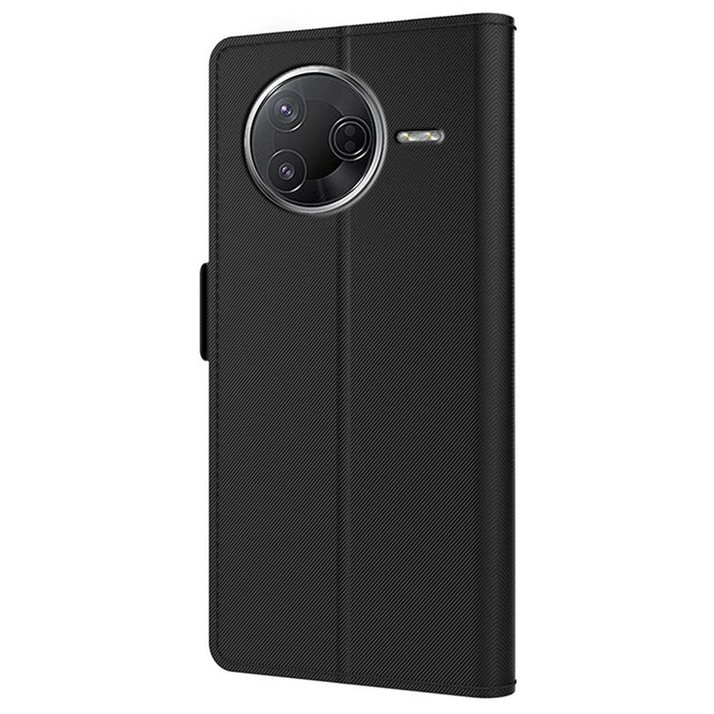 For Xiaomi Poco F7 Pro 5G / Redmi K80 5G Case Stand PU Leather Phone Cover Card Holder Mirror