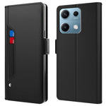 For Xiaomi Redmi Note 14S 4G Case Stand PU Leather Phone Cover Card Holder Mirror