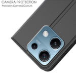 For Xiaomi Redmi Note 14S 4G Case PU Leather Phone Cover with Card Holder Stand