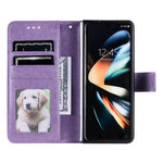 For Samsung Galaxy Z Fold4 5G Mandala Flower Pattern Imprinted Wallet Case PU Leather Stand Magnetic Flip Cover