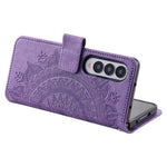 For Samsung Galaxy Z Fold4 5G Mandala Flower Pattern Imprinted Wallet Case PU Leather Stand Magnetic Flip Cover