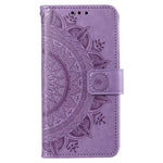 For Samsung Galaxy Z Fold4 5G Mandala Flower Pattern Imprinted Wallet Case PU Leather Stand Magnetic Flip Cover