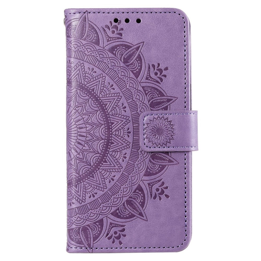 For Samsung Galaxy Z Fold4 5G Mandala Flower Pattern Imprinted Wallet Case PU Leather Stand Magnetic Flip Cover