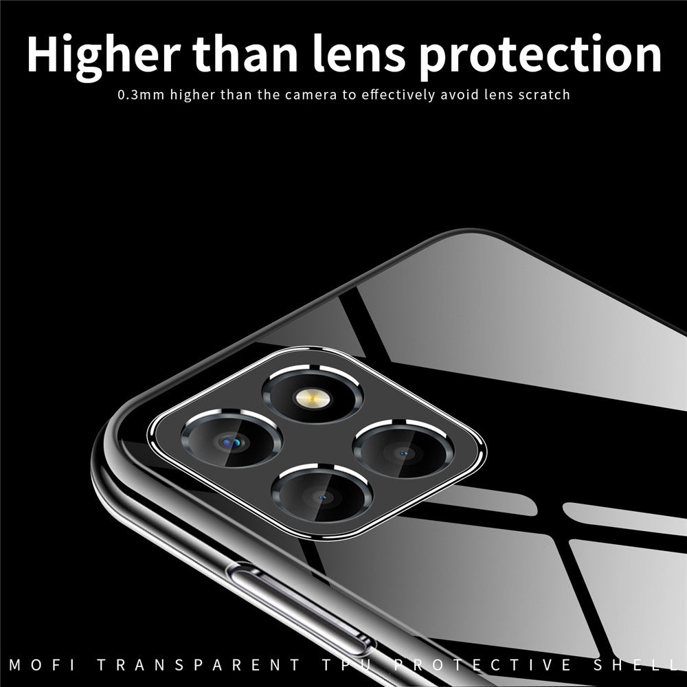 MOFI for Honor X8 5G Bump Proof TPU Shell, Clear Crystal Non-Yellowing Case Protective Phone Cover