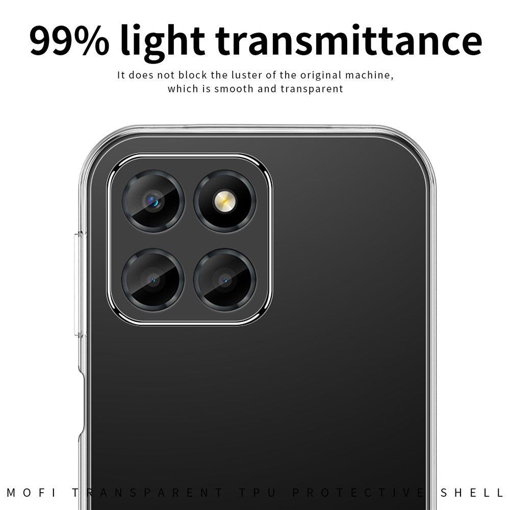 MOFI for Honor X8 5G Bump Proof TPU Shell, Clear Crystal Non-Yellowing Case Protective Phone Cover