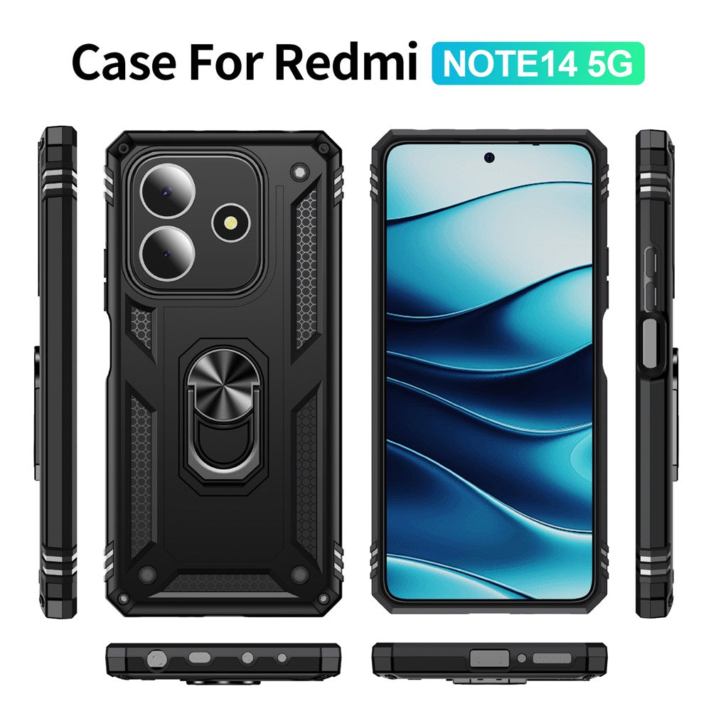 For Xiaomi Redmi Note 14 5G Case PC + TPU Phone Cover with Kickstand