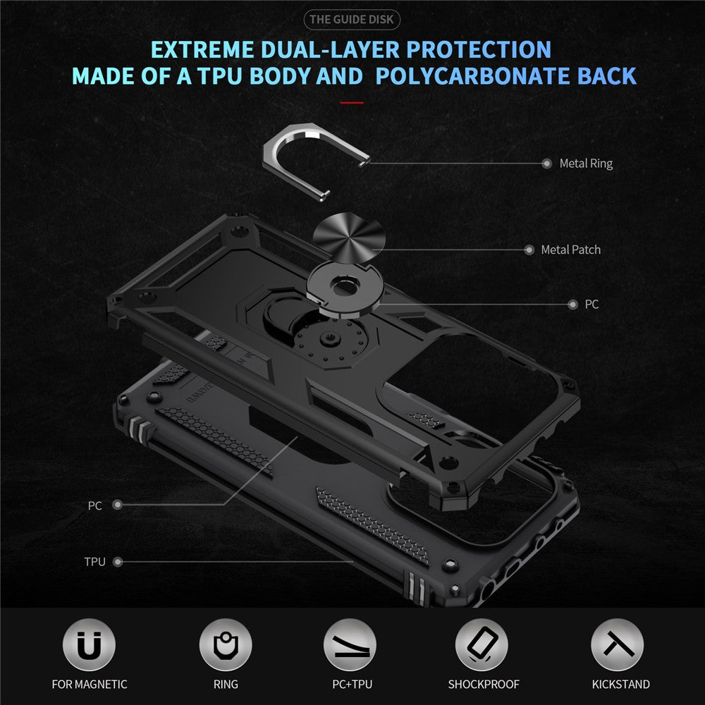 For Xiaomi Redmi Note 14 5G Case PC + TPU Phone Cover with Kickstand