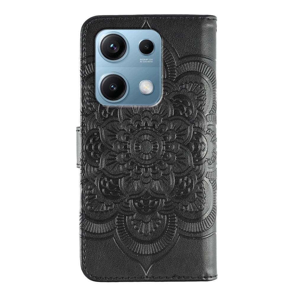 For Xiaomi Redmi Note 14S 4G / Note 13 Pro 4G / Poco M6 Pro 4G Case PU Leather Mandala Imprinted Design Wallet Phone Cover