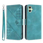 Til Samsung Galaxy A06 5G / Galaxy A06 4G Pung Etui i Læder med Sommerfugleblomst-præg og Rem