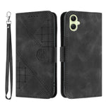 Til Samsung Galaxy A06 5G / Galaxy A06 4G Pung Etui i Læder med Sommerfugleblomst-præg og Rem