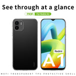 MOFI for Xiaomi Redmi A1 4G / A2 4G Protective Phone Cover, Scratch Proof Clear Crystal TPU Shell Not-Yellowing Case