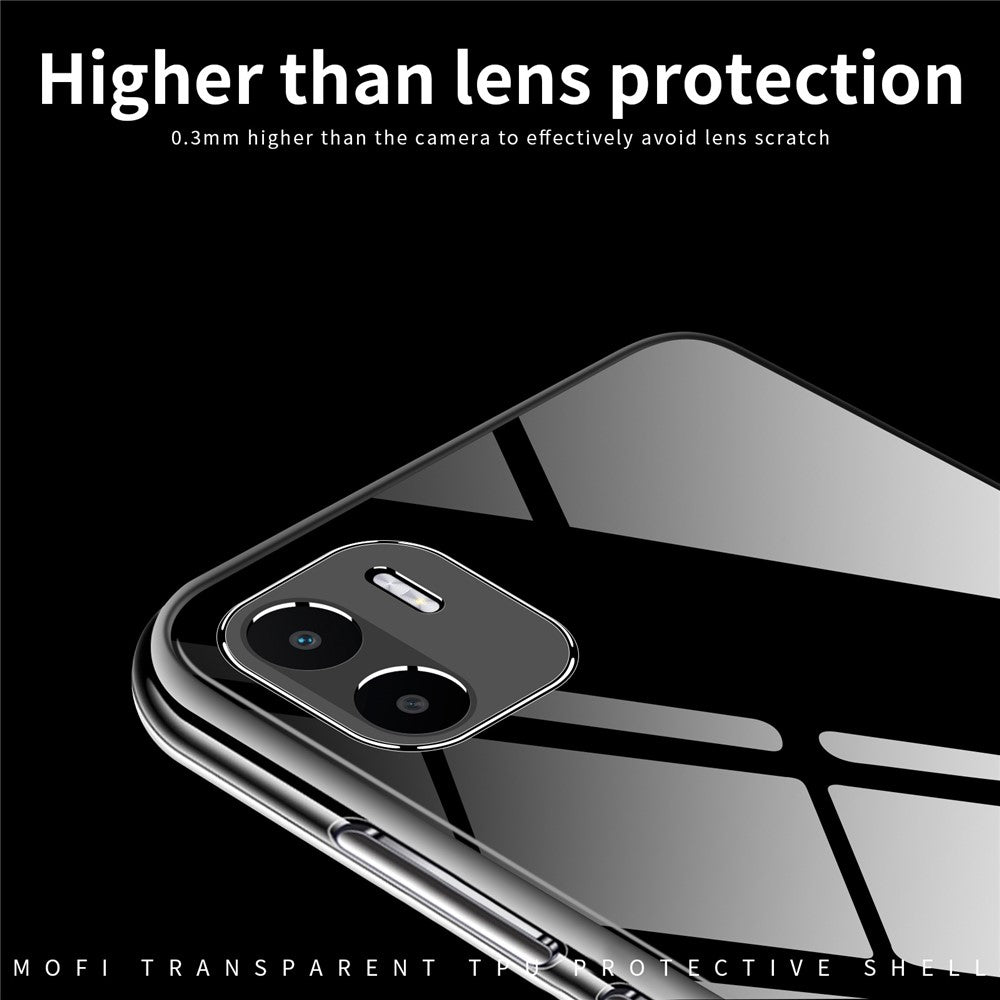 MOFI for Xiaomi Redmi A1 4G / A2 4G Protective Phone Cover, Scratch Proof Clear Crystal TPU Shell Not-Yellowing Case