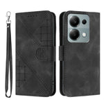 For Xiaomi Poco M6 Pro 4G / Xiaomi Redmi Note 13 Pro 4G Leather Wallet Case Butterfly Flower Imprinted Phone Cover with Strap