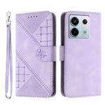 For Xiaomi Poco X6 5G / Xiaomi Redmi Note 13 Pro 5G Leather Wallet Case Butterfly Flower Imprinted Phone Cover with Strap