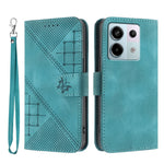 For Xiaomi Poco X6 5G / Xiaomi Redmi Note 13 Pro 5G Leather Wallet Case Butterfly Flower Imprinted Phone Cover with Strap